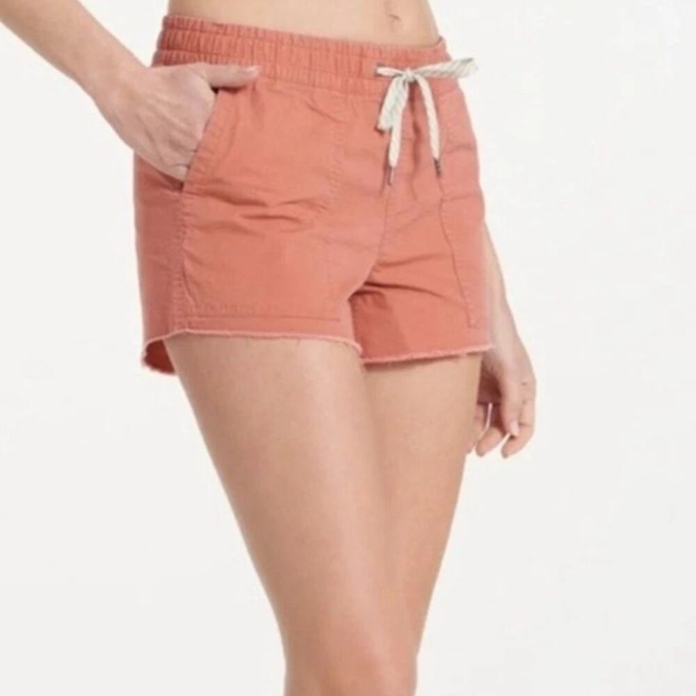 Vuori Vintage Ripstop Shorts with Raw Hemline in Cinnamon